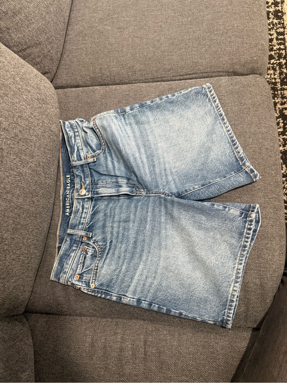 American Eagle Outfitters blue high-rise denim shorts - Picture 10 of 11